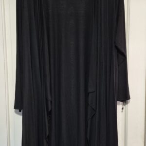 New Black Waterfall Cardigan One Size fits sizes 18 20 22