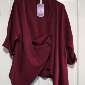 New Plum Wrap Around Jacket One Size fits sizes 18 20 22/24